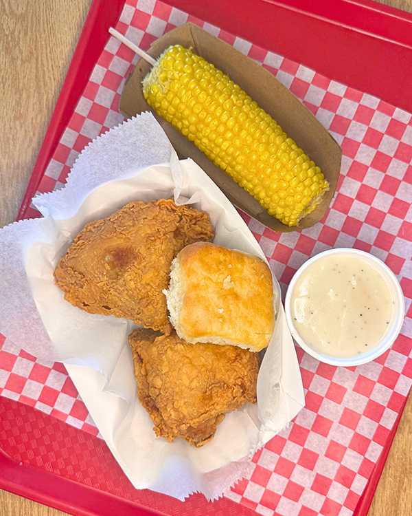 Fried chicken with biscuit